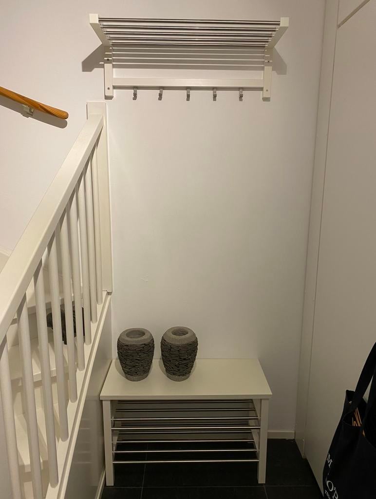 Kapstok + schoenenrek wit, Huis en Inrichting, Ophalen, Zo goed als nieuw