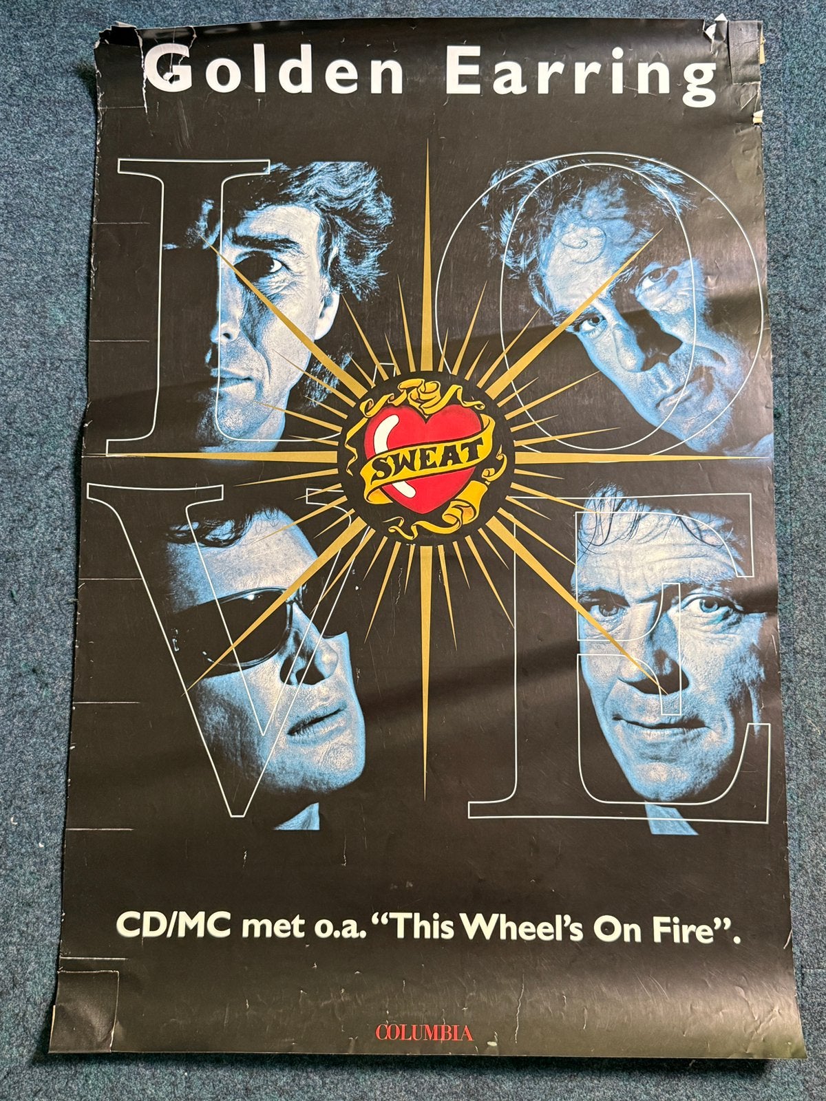Golden Earring love Sweat Poster, Verzamelen, Posters, Ophalen of Verzenden, A1 t/m A3, Muziek, Rechthoekig Staand