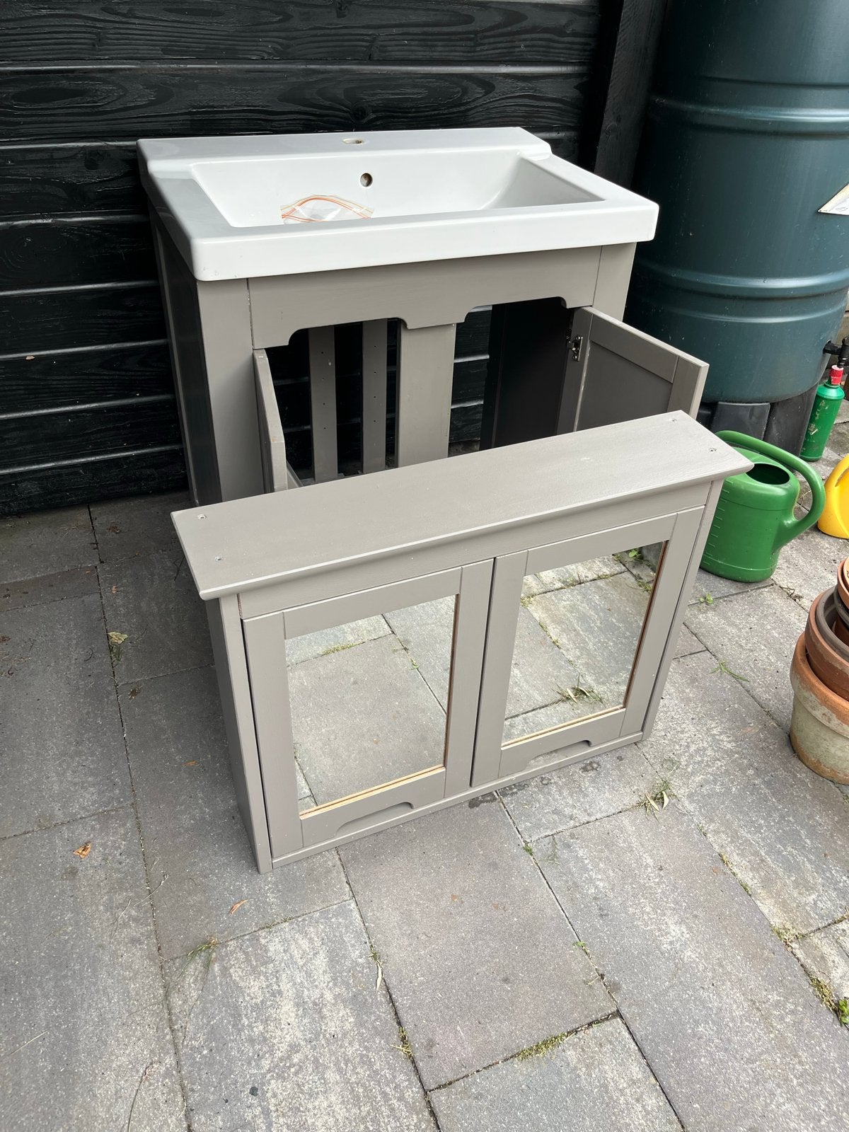 Ikea Badkamermeubel met wastafel en spiegelkast, Huis en Inrichting, Ophalen, Gebruikt, 50 tot 100 cm, Minder dan 100 cm
