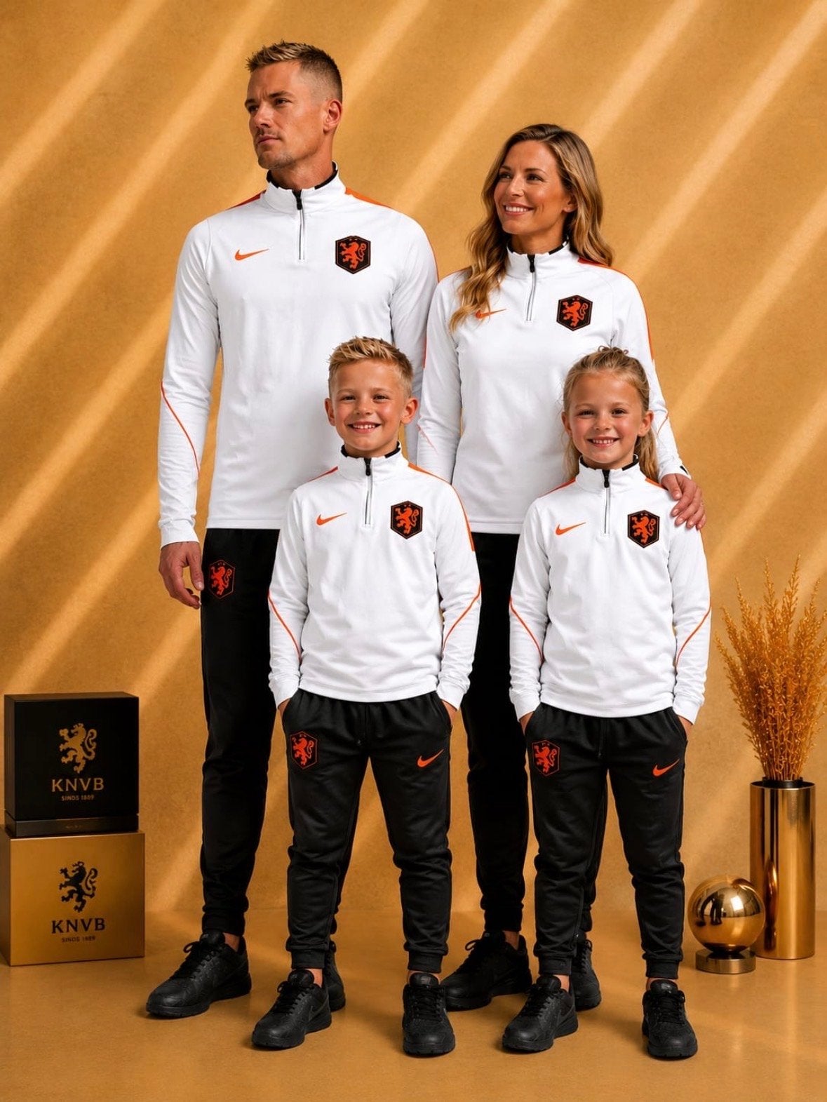 Oranje KNVB Trainingspak Volwassenen & Kids - Wit/Oranje, Wit, Nieuw, Overige maten, Ophalen of Verzenden