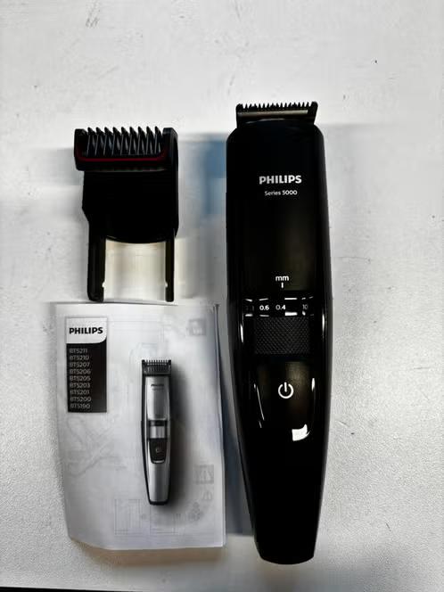 ZGAN! Philips Beardtrimmer series 5000 zeart €27,99, Ophalen of Verzenden, Zo goed als nieuw, Tondeuse