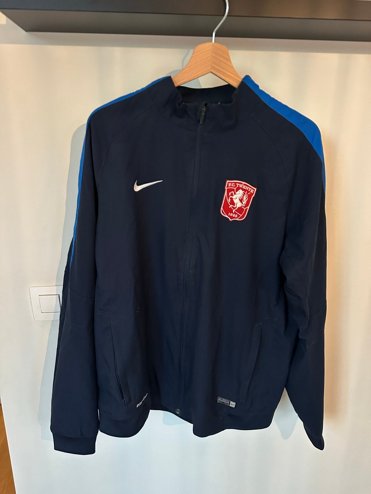 FC Twente voetbaljack - Vintage Nike, Kleding | Heren, Maat 52/54 (L), Blauw, Ophalen of Verzenden, Voetbal