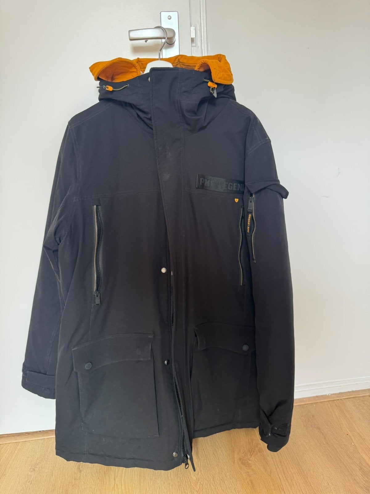 PME Legend Ice Pilot Icon 5.0 Winterjas - Zwart/Oranje - XL, Kleding | Heren, Zwart, Maat 56/58 (XL), Ophalen of Verzenden, Zo goed als nieuw