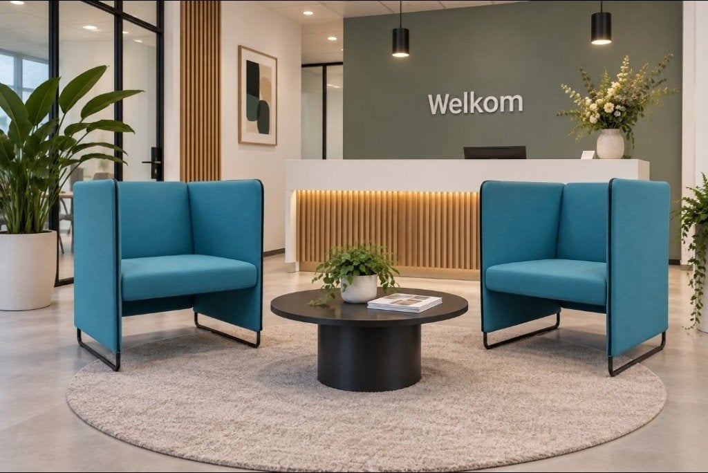 2x bank - 3x fauteuil ZIPPO Pedrali design stof wachtruimte, Ophalen, Minder dan 75 cm, 125 cm of meer, Zo goed als nieuw