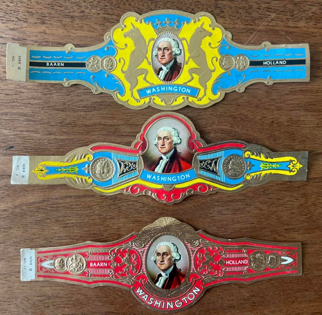 Washington serie II No 1, 5 & 17 sigarenbandjes, Ophalen of Verzenden, Zo goed als nieuw