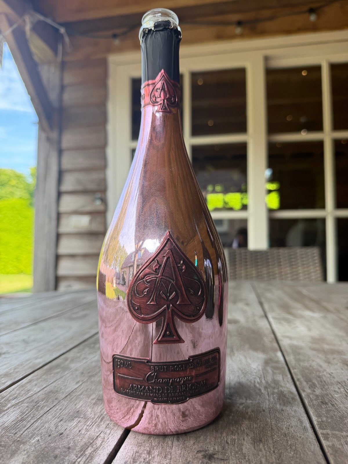 Lege Armand de Brignac Brut Rosé Champagne fles, Ophalen of Verzenden, Gebruikt