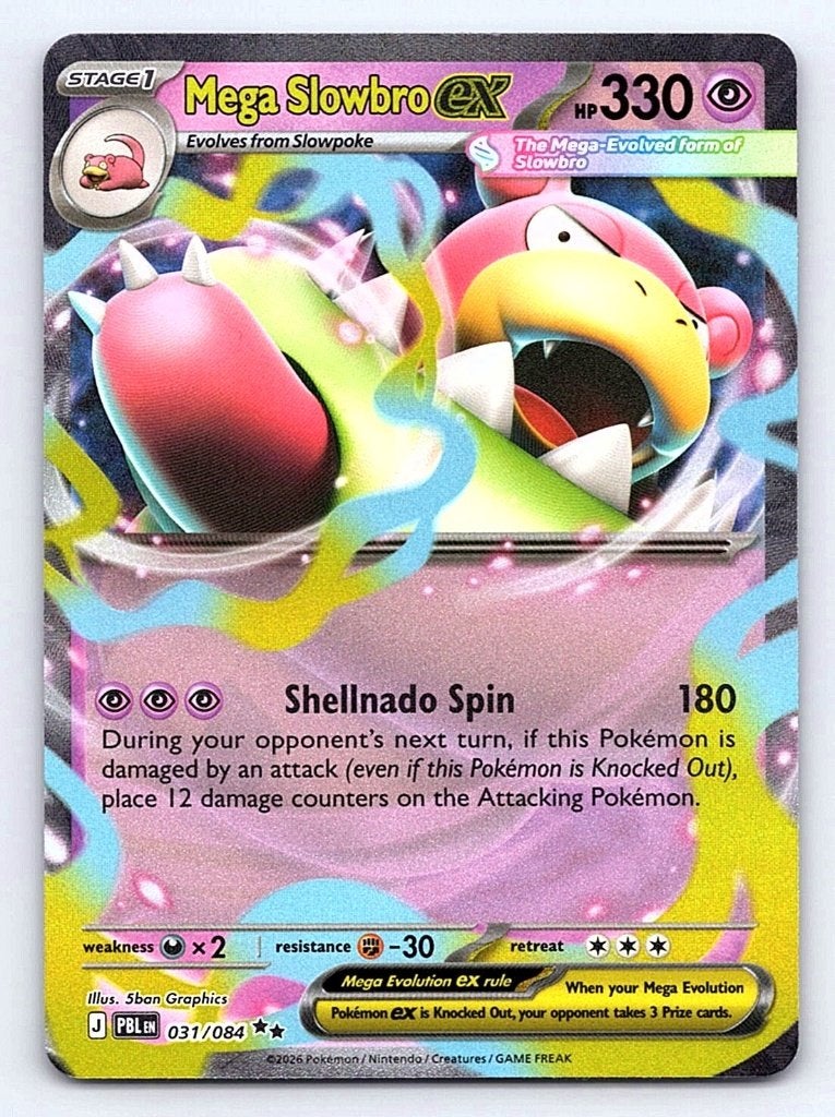 Mega Slowbro ex PBL 31 3x beschikbaar, Ophalen of Verzenden, Zo goed als nieuw, Losse kaart, Foil
