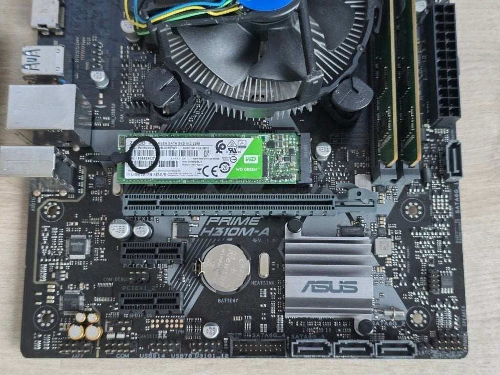 tk:ASUS PRIME H310M-A Moederbord met Windows 11+240GB SSDRam, Computers en Software, LGA1151, DDR4, Ophalen of Verzenden, Zo goed als nieuw