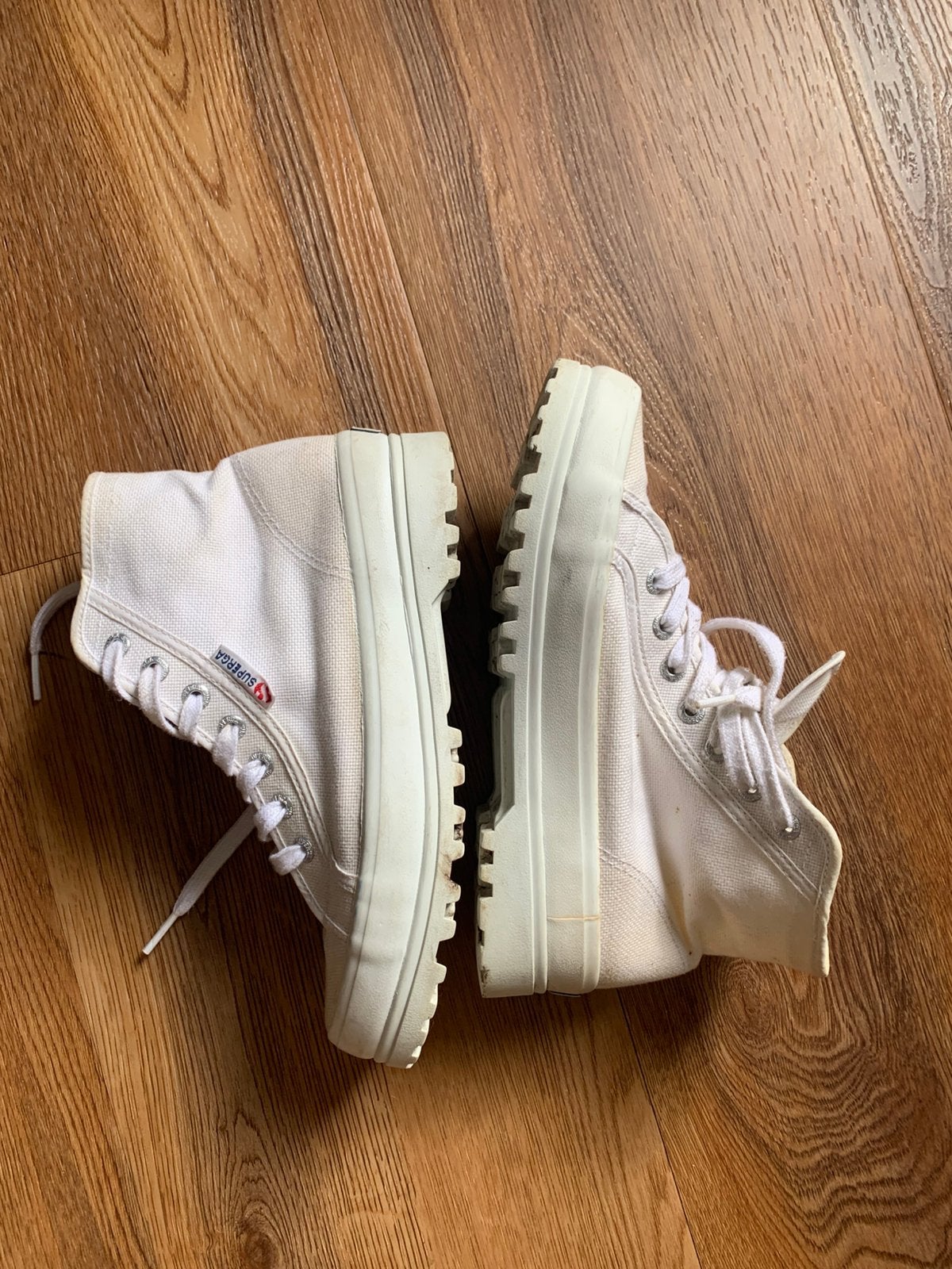 Superga schoenen maat 38, Beige, Ophalen of Verzenden, Sneakers of Gympen, Gedragen