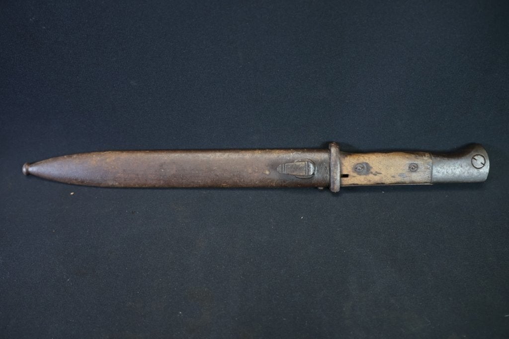 WO2 Duitse K98 bajonet met schede, Verzamelen, Militaria | Tweede Wereldoorlog, Ophalen of Verzenden, Duitsland, Mes of Dolk
