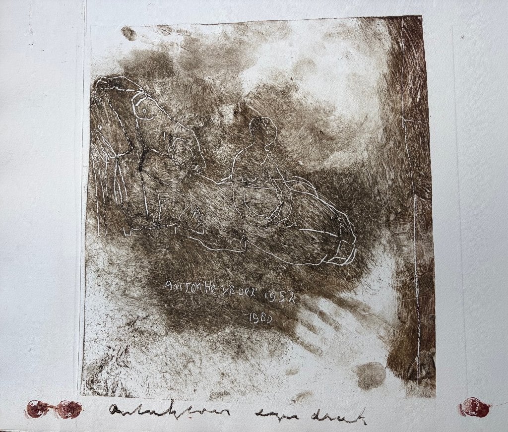 Anton Heyboer, Antiek en Kunst, Ophalen of Verzenden, Papier/karton