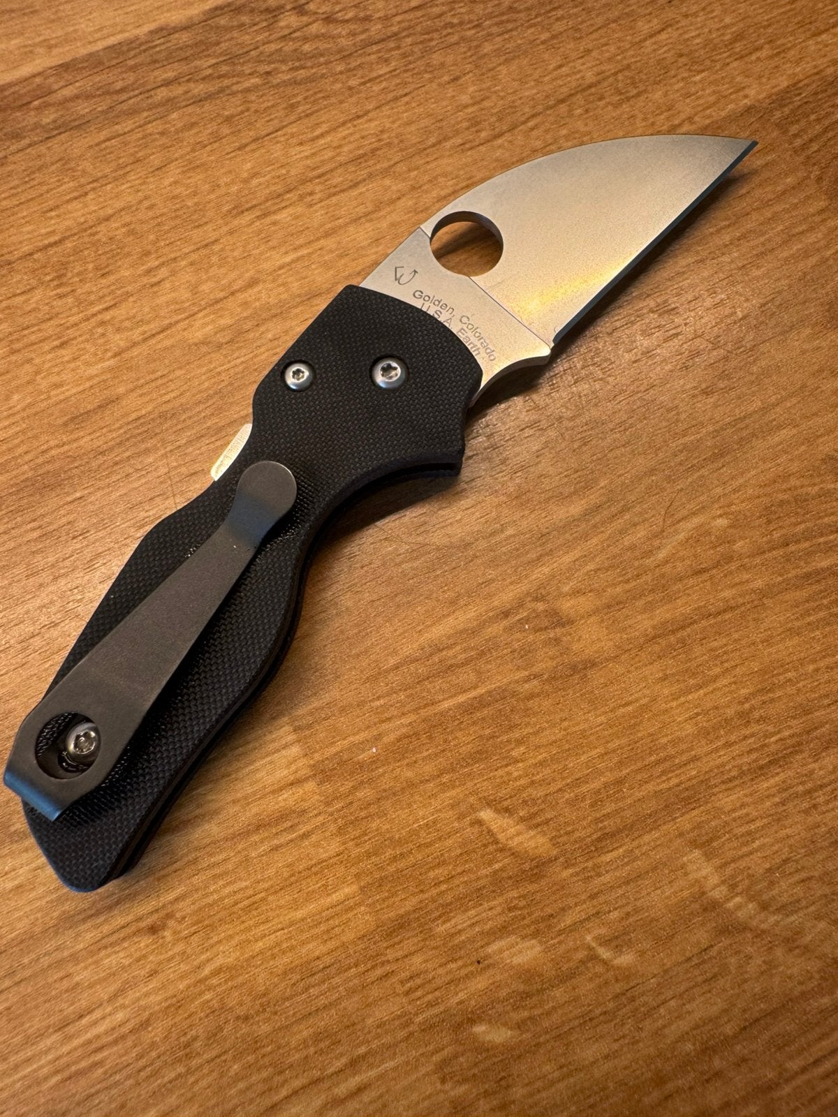 Spyderco Lil' Native Wharncliffe S30V Ti clip als nieuw, Ophalen of Verzenden, Zo goed als nieuw