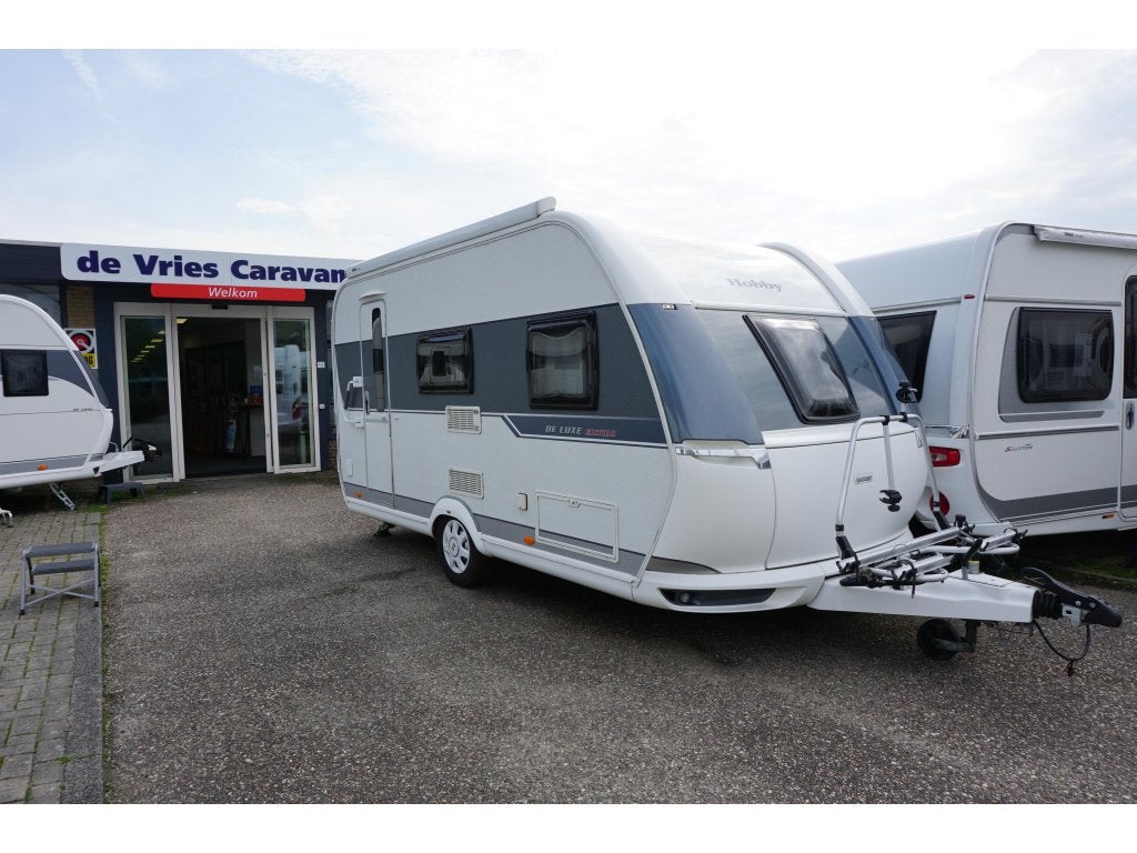 Hobby De Luxe Edition 440 SF incl.Tent, mover, luifel, Hobby, Dwarsbed, Bedrijf, Treinzit