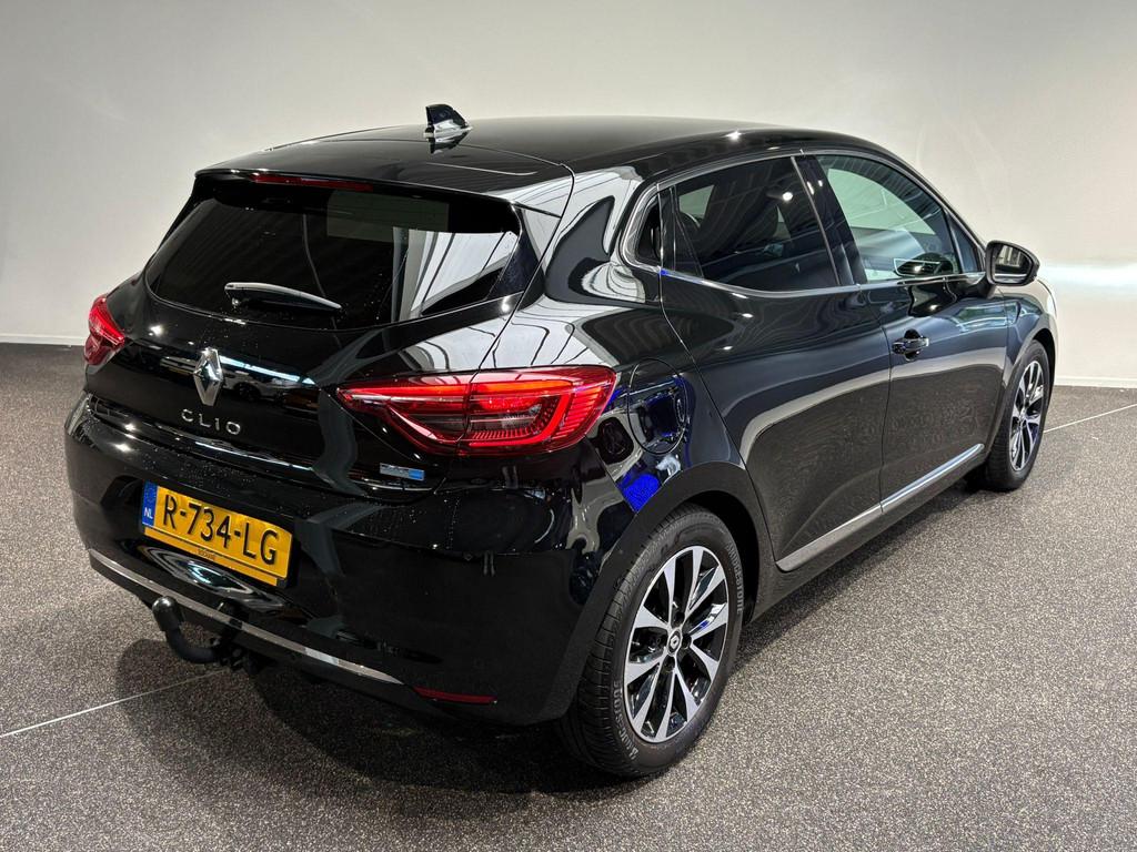 Renault Clio 1.6 E-Tech Hybrid 145 Techno | Carplay / Naviga, Auto's, Gebruikt, Met garantie (alle), Leder en Stof, Zwart