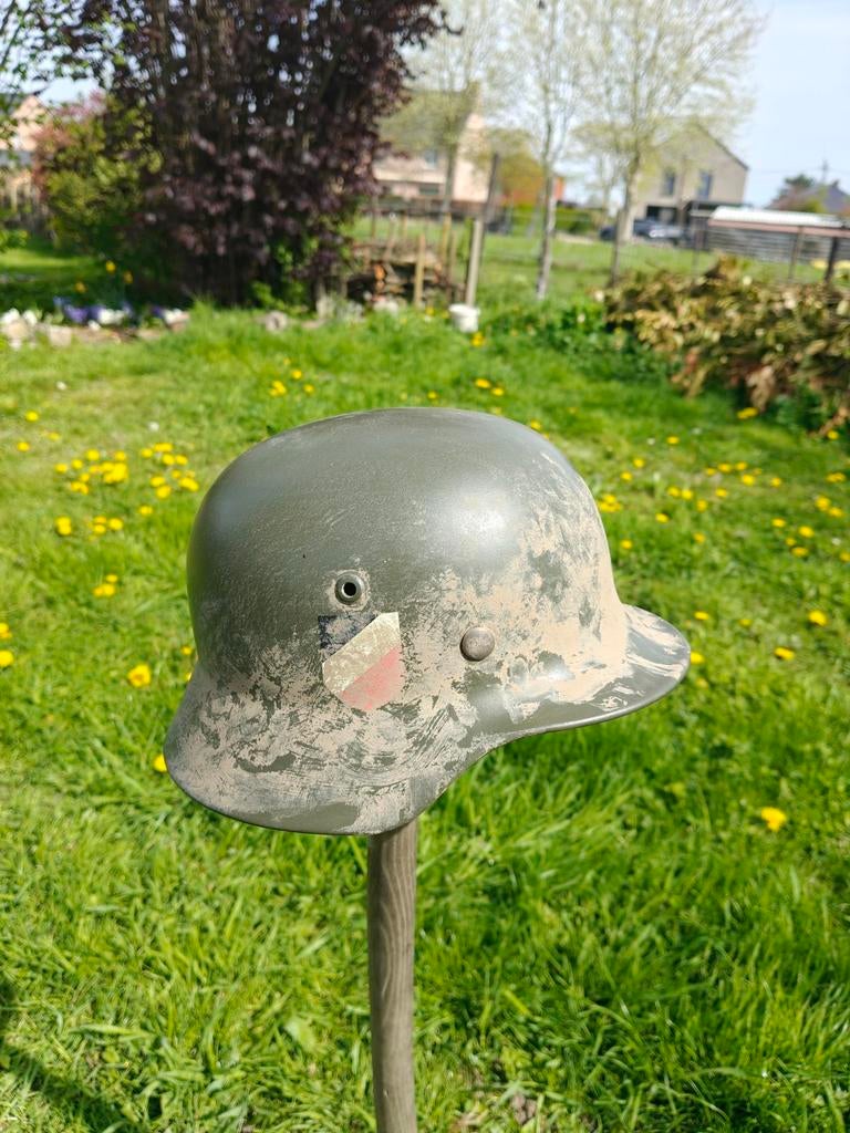 M35 EF62 3263 DD heer, Verzamelen, Ophalen of Verzenden, Landmacht, Duitsland, Helm of Baret