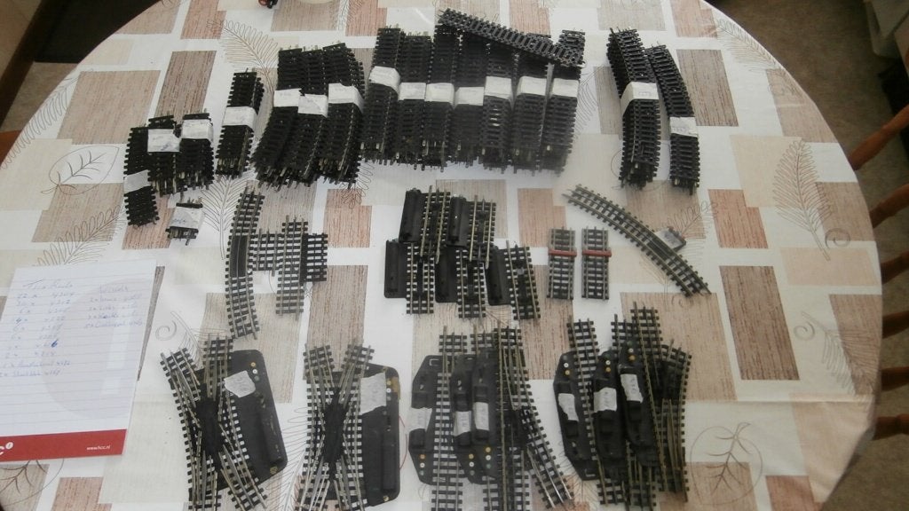 TRIX RAILS , wissels , bochten en rechte rail, ontkoppelrail, Wisselstroom, Trix, Rails, Ophalen of Verzenden
