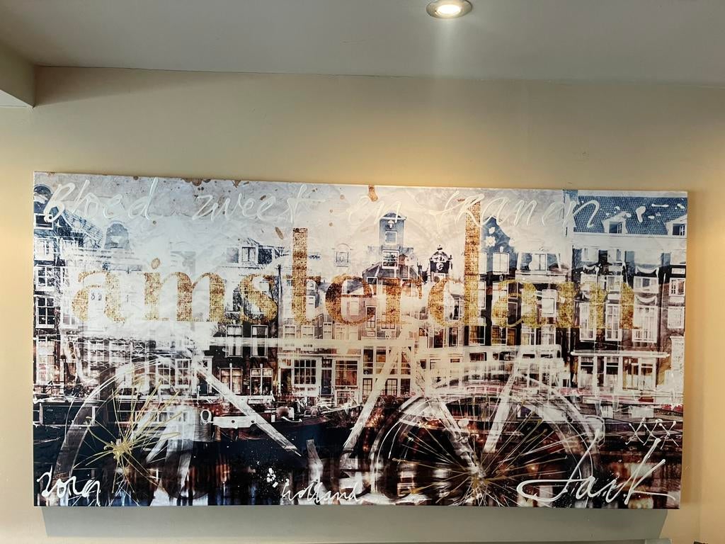 Jack Liemburg - Amsterdam Canvas 100x200cm met Certificaat, Ophalen