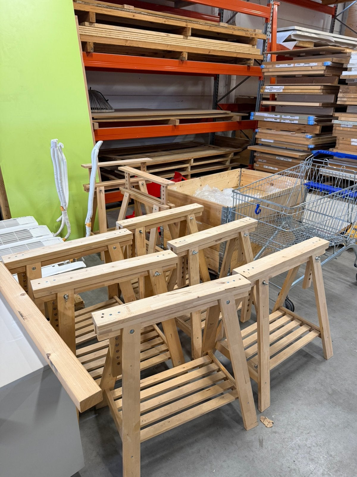 Ikea houten schragen, Huis en Inrichting, Ophalen, Zo goed als nieuw, Rechthoekig, 50 tot 100 cm