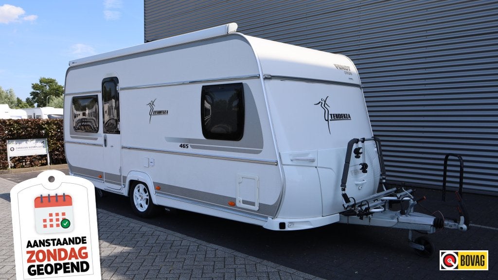 Fendt Tendenza 465 SFB mover + airco + dakluifel, Caravans en Kamperen, Caravans, Rondzit, Schokbreker, Bedrijf, Overige typen