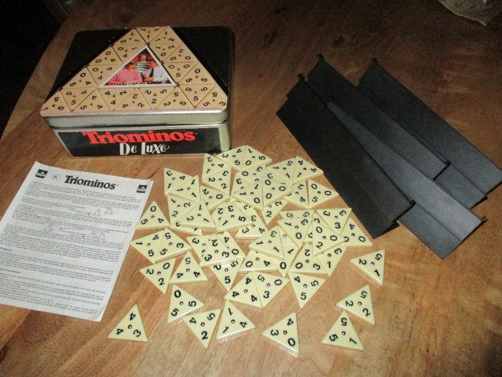 Spel original Triominos de Luxe artikelnummer 36571 Goliath, Een of twee spelers, Ophalen of Verzenden, Gebruikt, Goliath