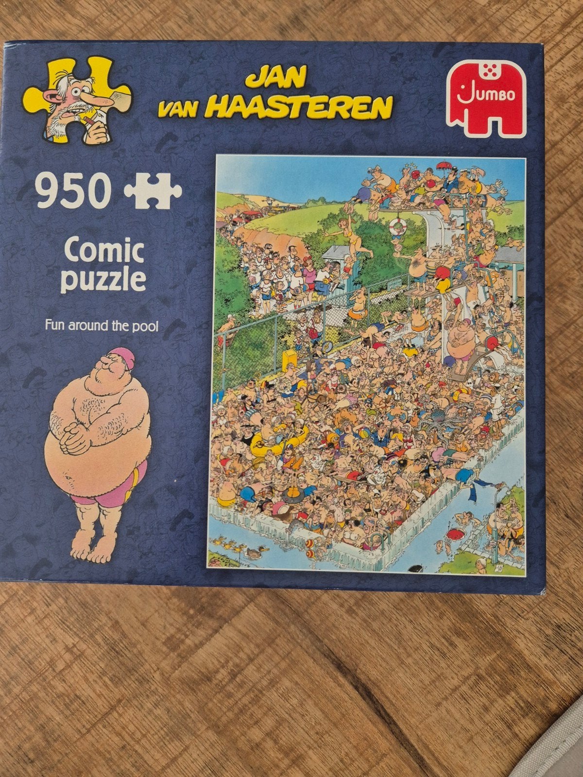 Jan van Haasteren Puzzel - Fun around the pool, Hobby en Vrije tijd, Denksport en Puzzels, Ophalen, 500 t/m 1500 stukjes, Zo goed als nieuw