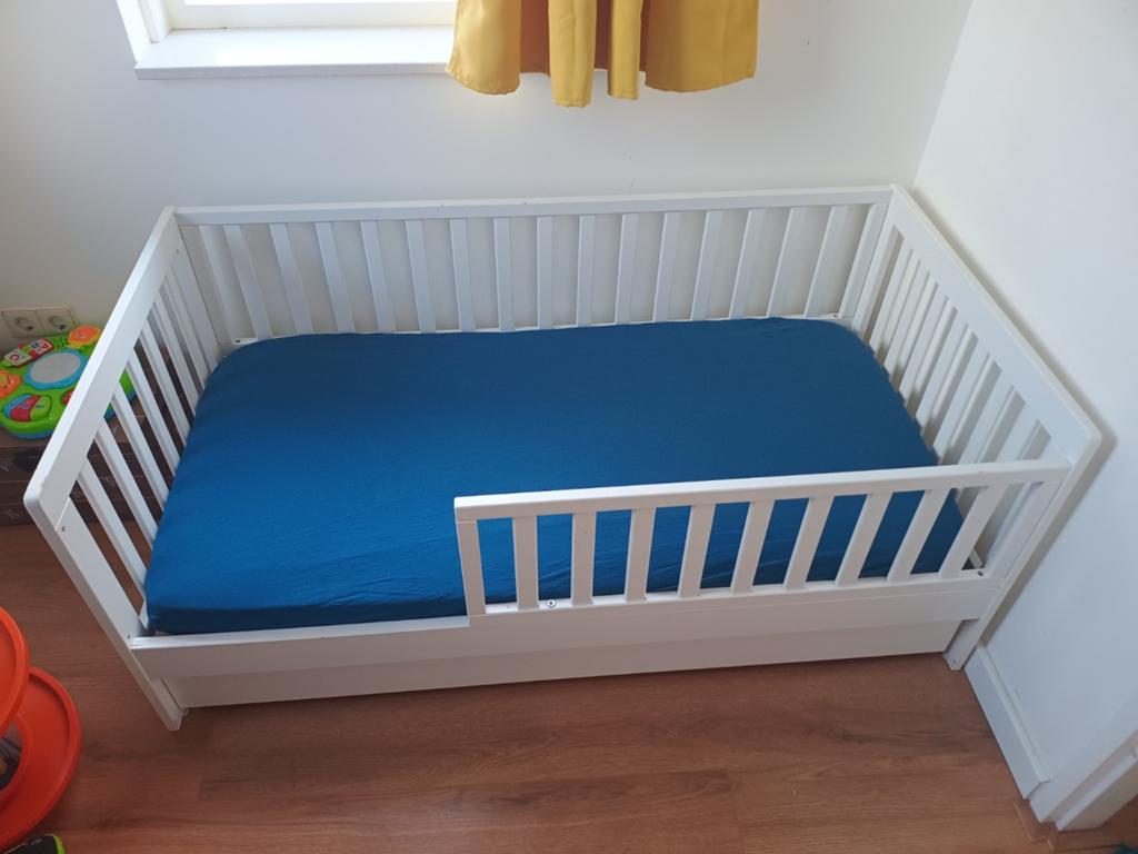 Peuterbed met lade 70x140, Ophalen, Gebruikt, 70 tot 85 cm, 140 tot 160 cm