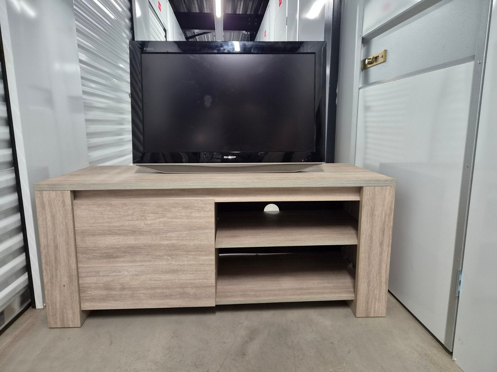 Modern TV-meubel met opbergruimte, Ophalen, Gebruikt, 50 tot 75 cm, 100 tot 150 cm