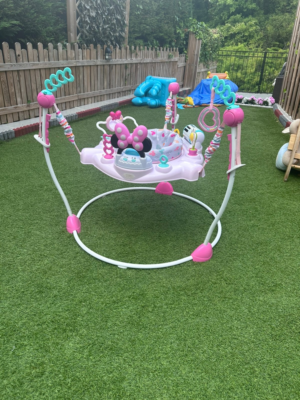 Minnie Mouse Jumper / Babyspringstoel – €30, Ophalen of Verzenden, Zo goed als nieuw