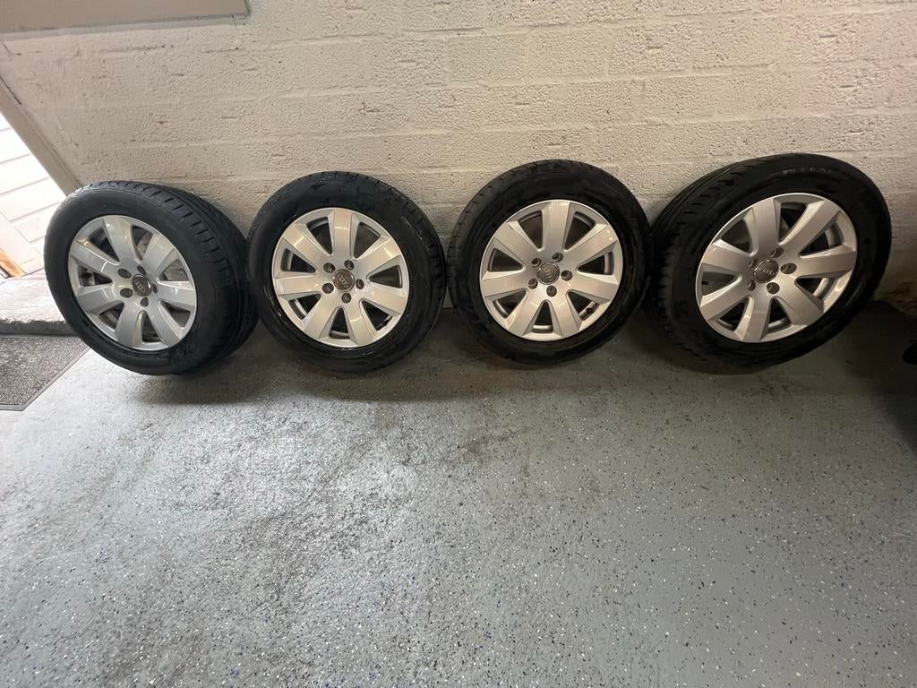 Originele Audi velgen - 225/55R16, Auto-onderdelen, Banden en Velgen, Gebruikt, 16 inch, Banden en Velgen, Ophalen of Verzenden