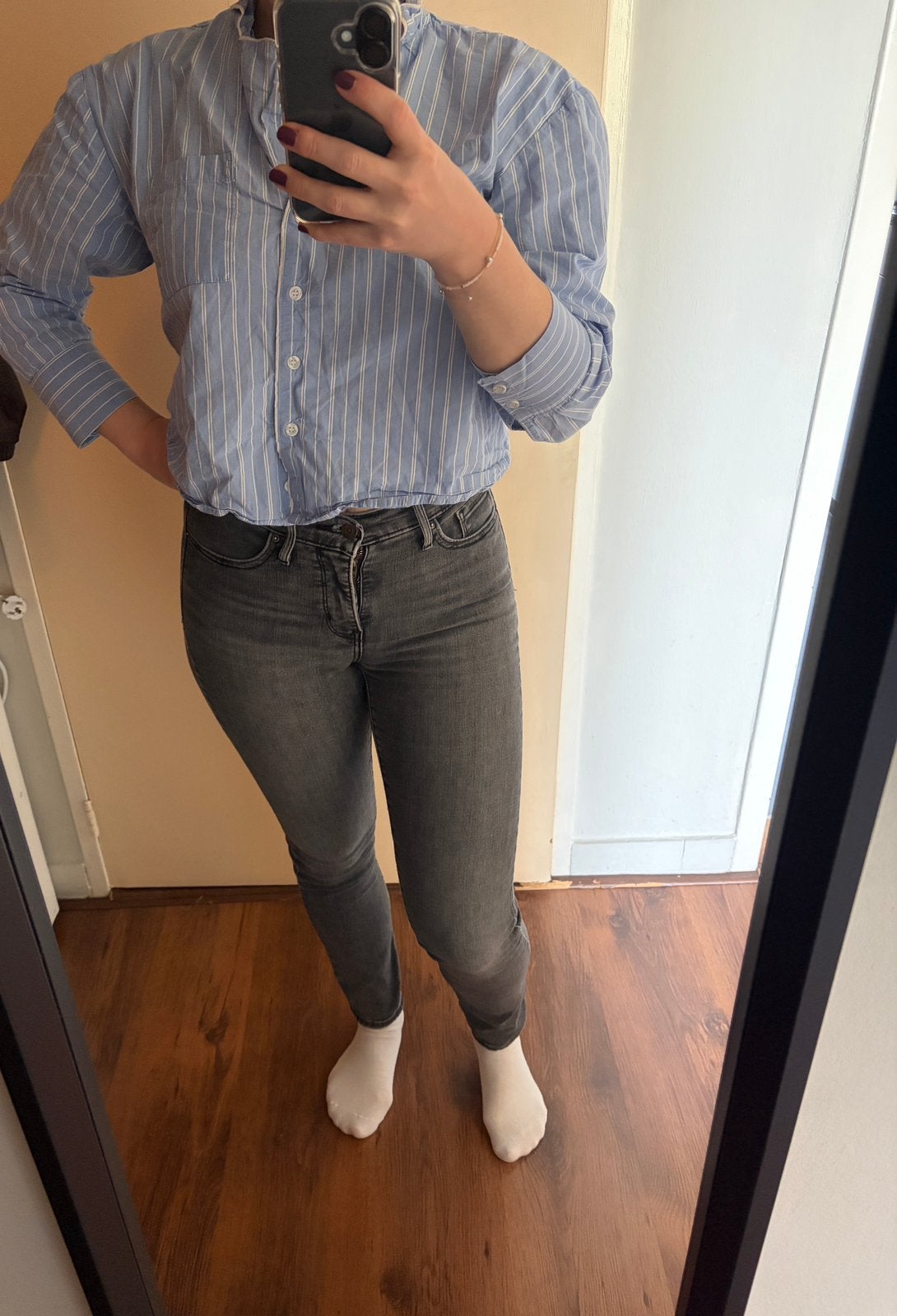 Levi's 312 shaping slim, Verzenden, Gedragen, Grijs, W27 (confectie 34) of kleiner