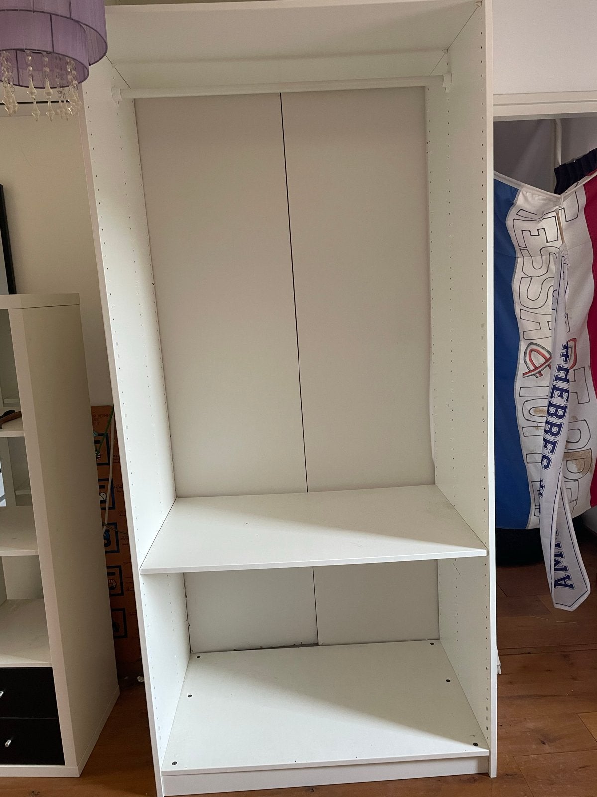 IKEA Pax kledingkast 236 hoog, 100 en 50 breed, zonder deure, Ophalen, Met plank(en), Gebruikt, 100 tot 150 cm