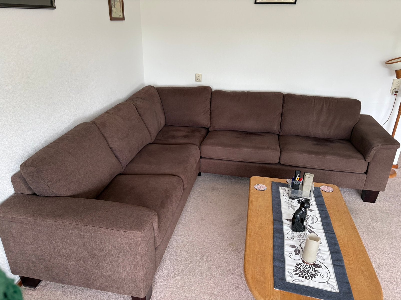 Bruine Hoekbank 270 x 250 cm  Comfortabel & Zacht