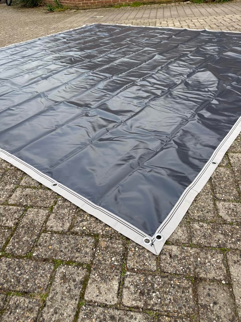 Grijs PVC afdekzeil 345x345cm, Ophalen of Verzenden, Nieuw, 10 tot 15 m², Zeil