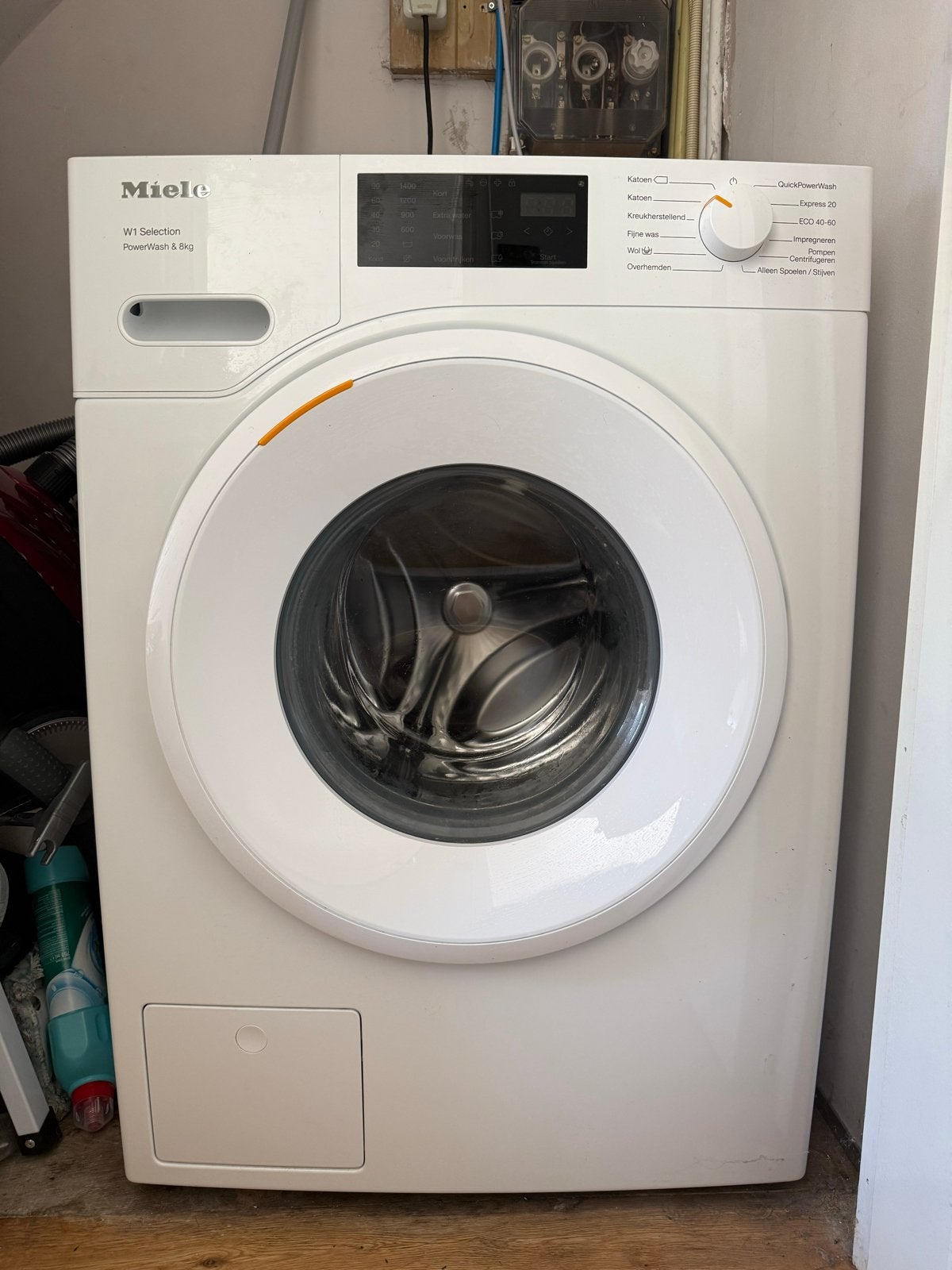 Miele W1 Selection Power Wash 8kg Wasmachine, Witgoed en Apparatuur, Ophalen, 1200 tot 1600 toeren, Gebruikt, 8 tot 10 kg