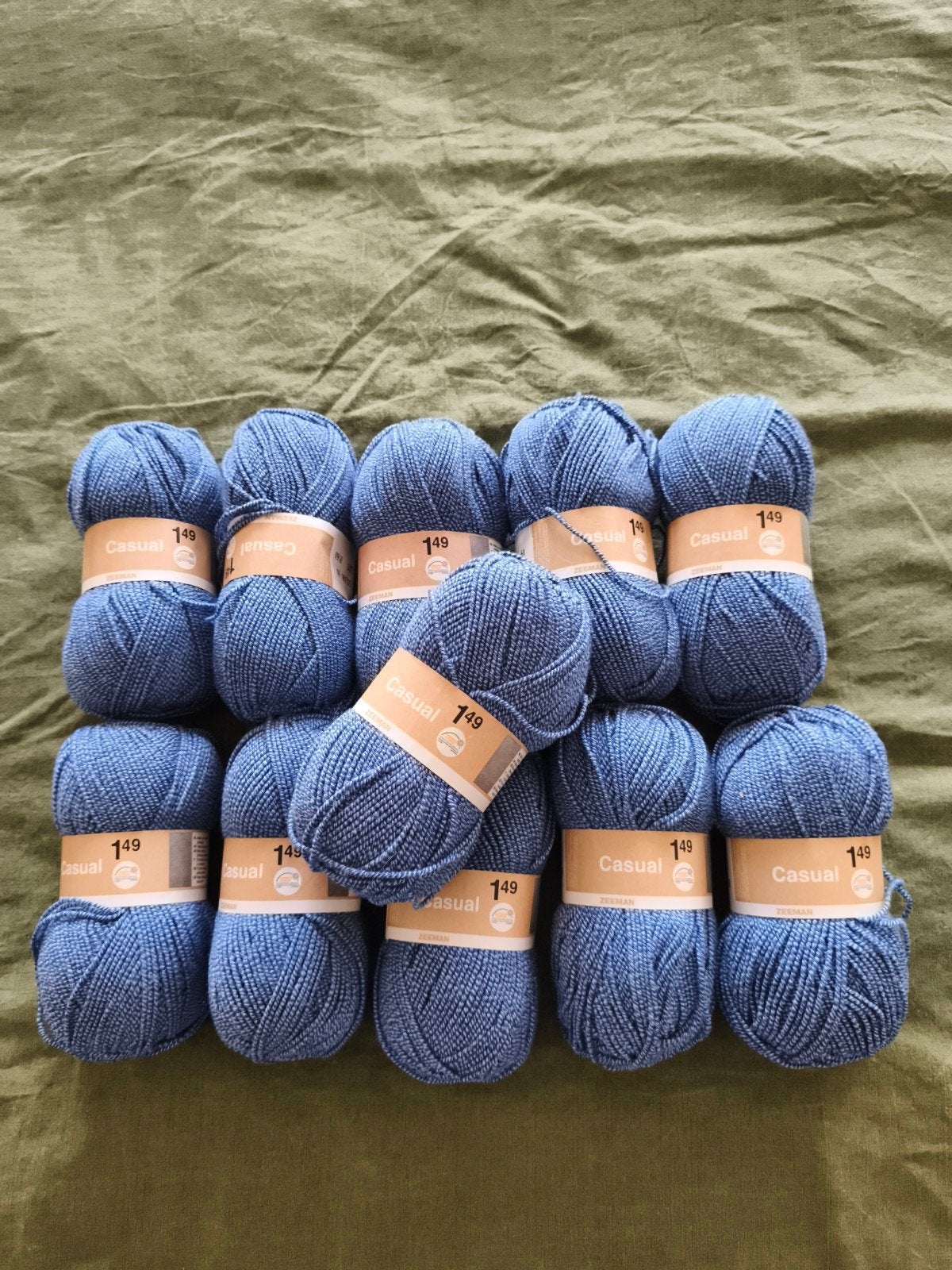 12 bollen Zeeman Casual garen - Kleur 60, Ophalen of Verzenden, Nieuw, Breien of Haken, Wol of Garen