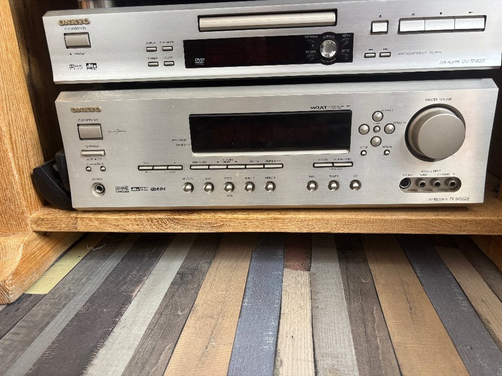 ONKYO AV Receiver TX-SR502E + DV-SP402E DVD Speler, Audio, Tv en Foto, Versterkers en Receivers, Gebruikt, Ophalen of Verzenden