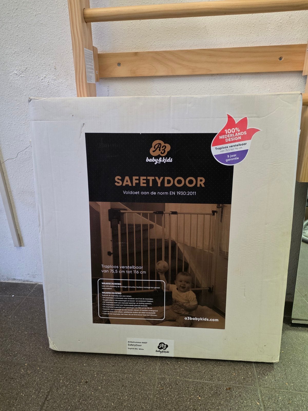 A3 Baby & Kids Safetydoor Traphekje - Verstelbaar, Kinderen en Baby's, Ophalen of Verzenden, Nieuw, Metaal of IJzer, 115 cm of meer