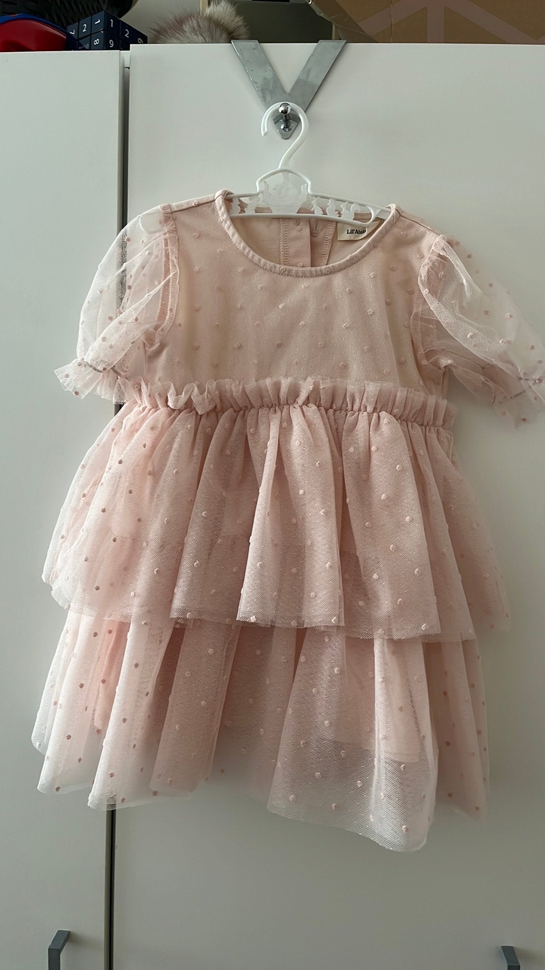 Glitterjurk Lil Atelier maat 92, Kinderen en Baby's, Kinderkleding | Maat 92, Ophalen of Verzenden, Zo goed als nieuw, Meisje