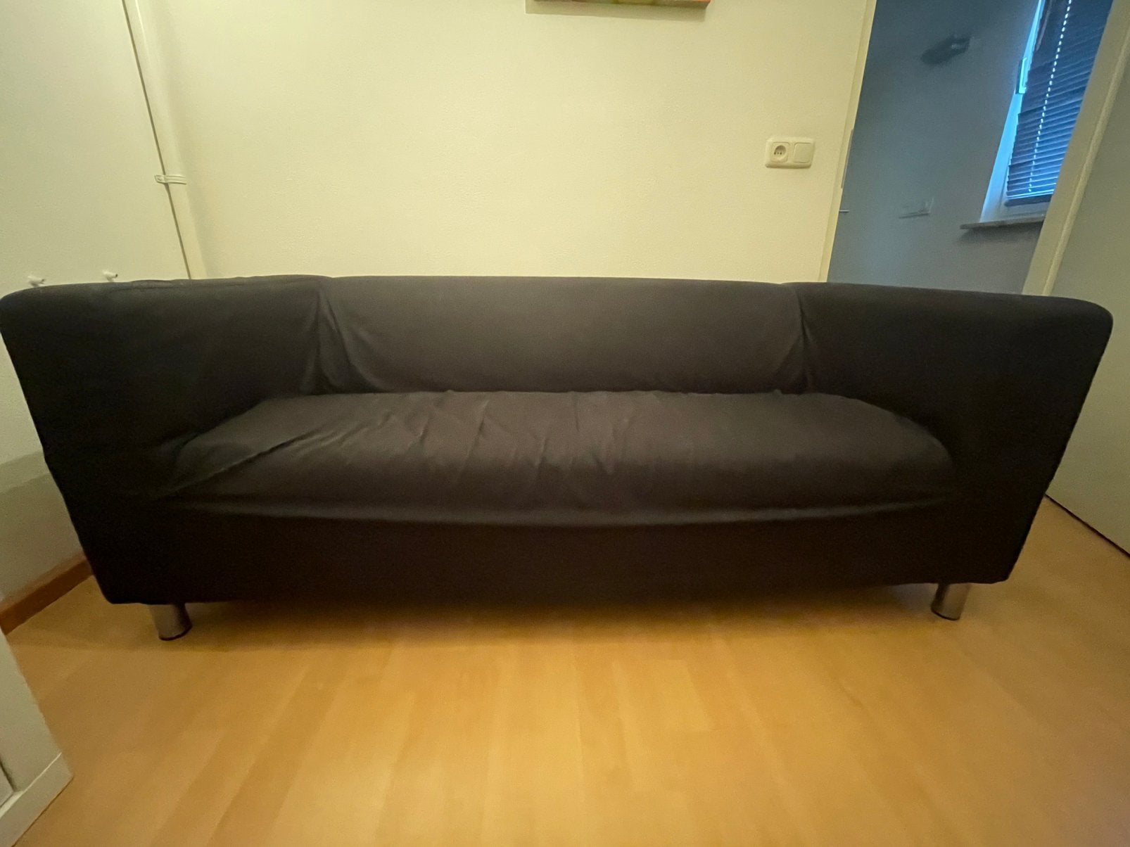 Zwart Ikea bankje, Ophalen, Gebruikt, Zwart, Tweepersoons
