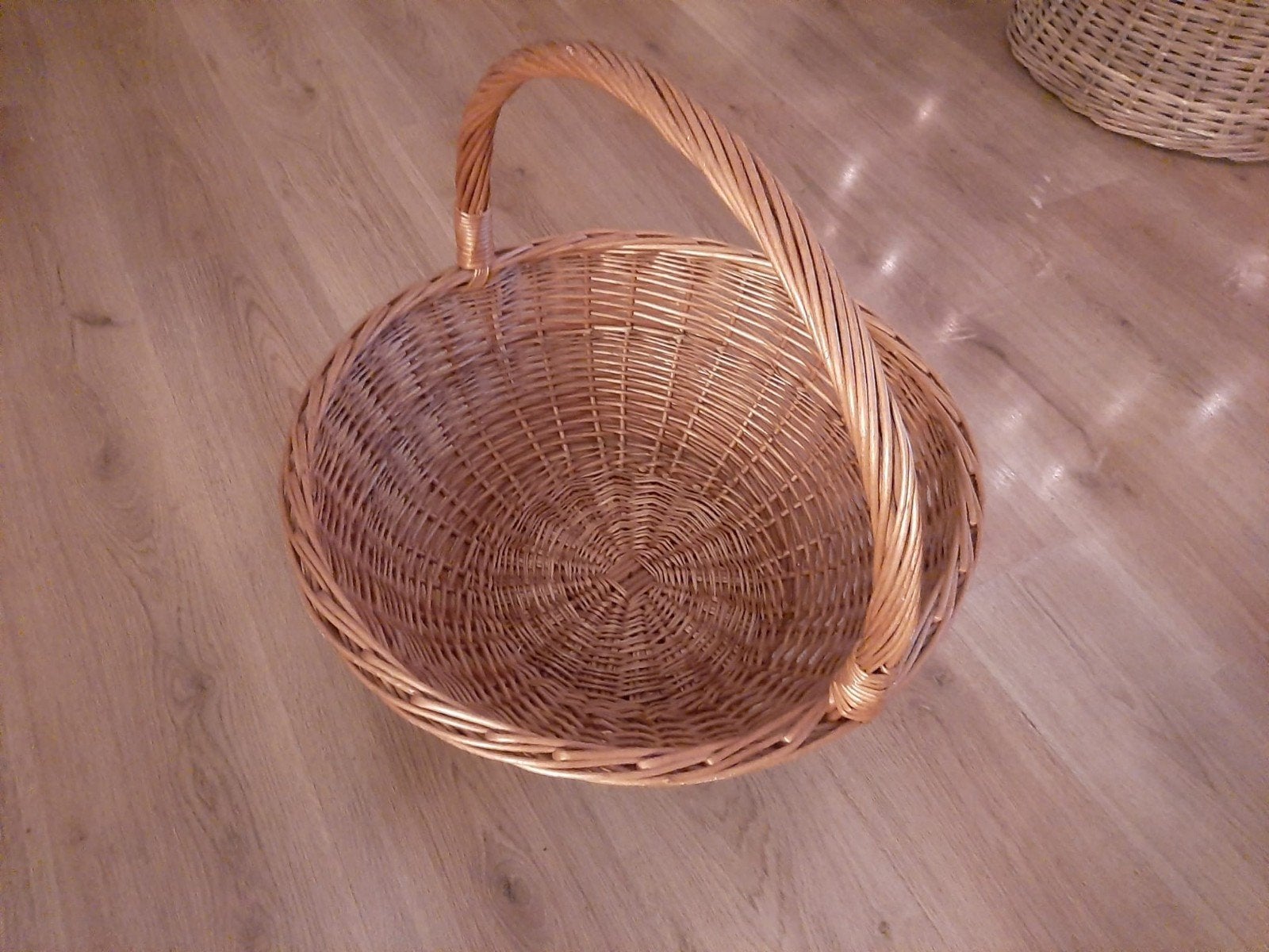 Grote luxe mand Riviera Maison look, diameter 53 cm, Gebruikt, Mand, Rond, Ophalen of Verzenden