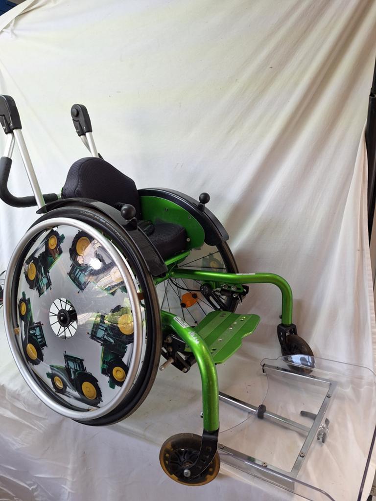 Kinder rolstoel super gave Sorg Mia John Deere Spaakbescherm, Diversen, Rolstoelen, Ophalen of Verzenden, Duwrolstoel
