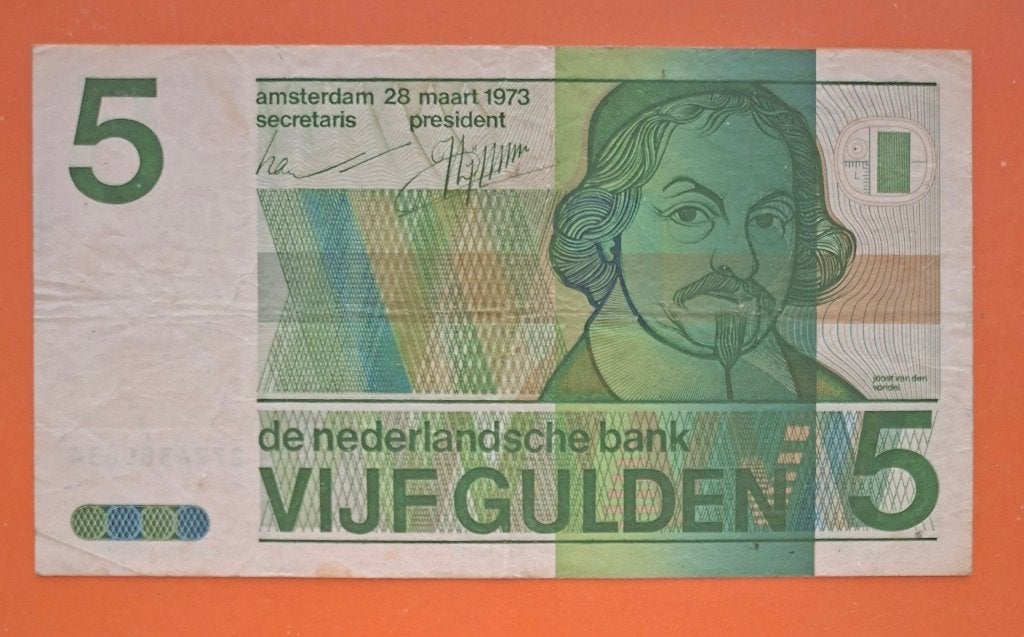 5 gld 1973, 1e proefserie 2774...in circulatie, cat PL23.c1, Postzegels en Munten, Verzenden, 5 gulden, Los biljet