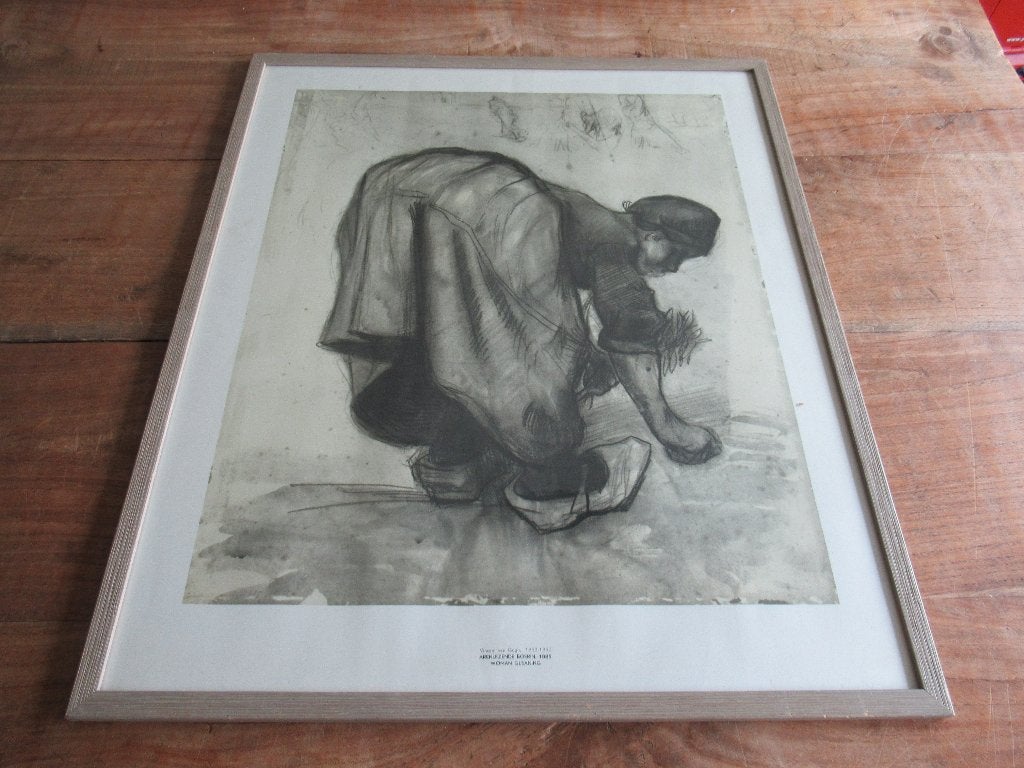 Vincent van Gogh Arenlezende boerin 1885 Woman Gleaning 1885, Antiek en Kunst, Ophalen of Verzenden