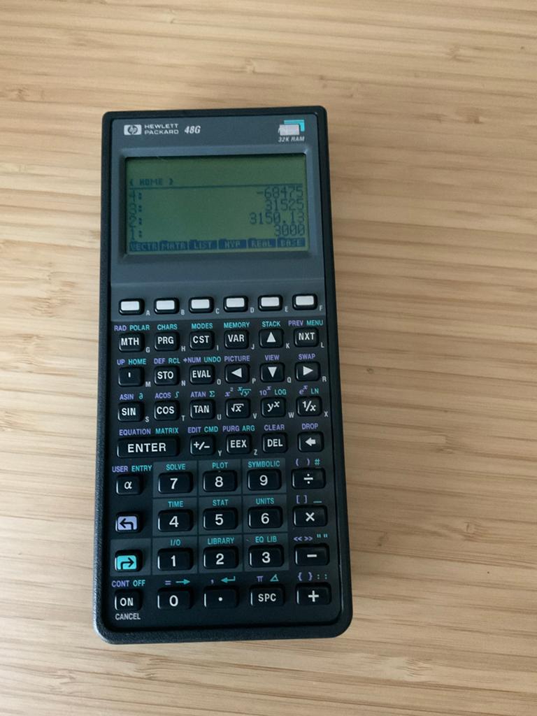 Hp 48G met handleidingen, Ophalen of Verzenden, Gebruikt