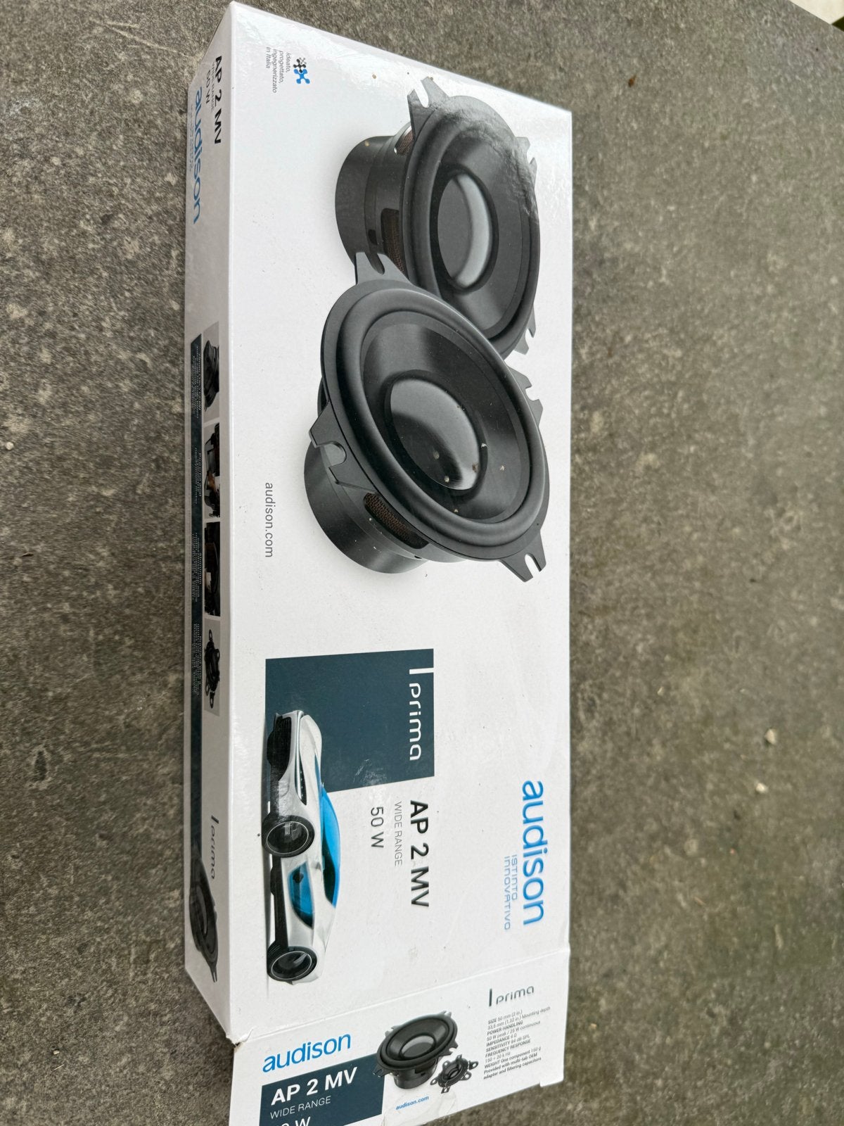 Audison AP 2 MV speakerset - één speaker ingedeukt, Ophalen, Gebruikt