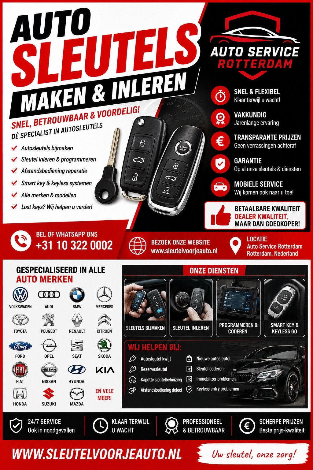 AUTOSLEUTELS BIJ MAKEN INLEREN  PROGRAMMEREN | ALLE MERKEN, Auto diversen, Ophalen of Verzenden