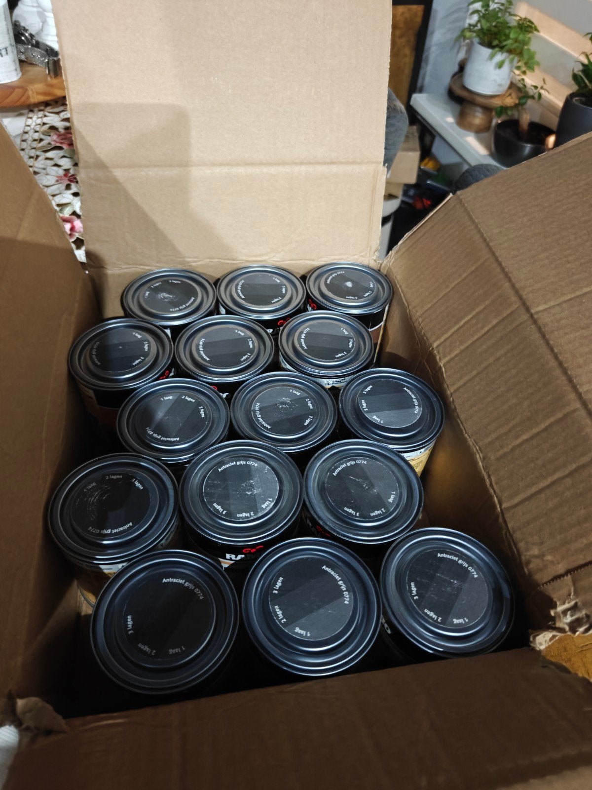 15x Rambo Interieur Lak Transparant Antraciet Grijs 250ml, Doe-het-zelf en Verbouw, Verf, Beits en Lak, Ophalen of Verzenden, Nieuw