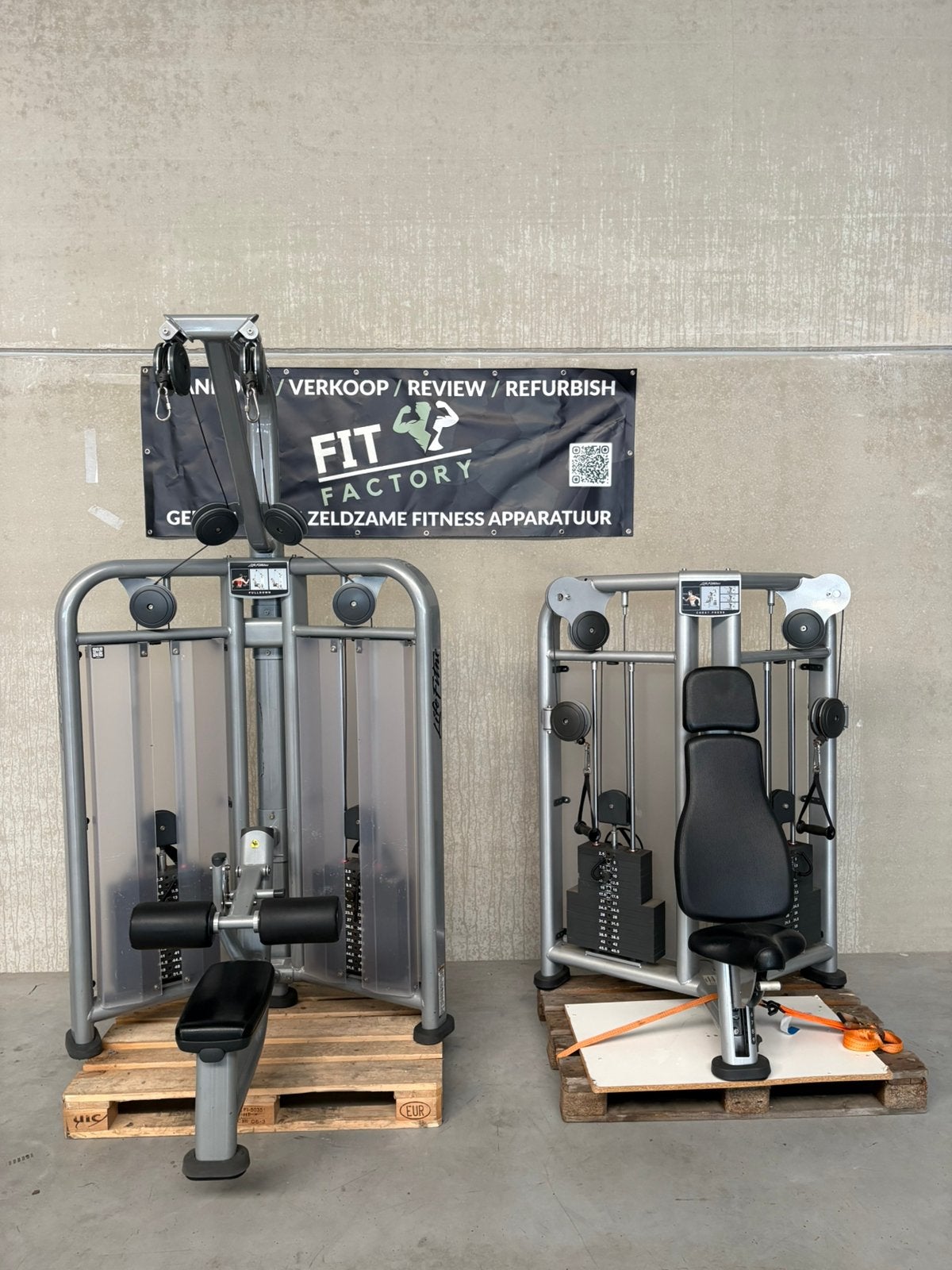Life Fitness dual stack pulldown en chest press, Ophalen, Zo goed als nieuw, Overige typen