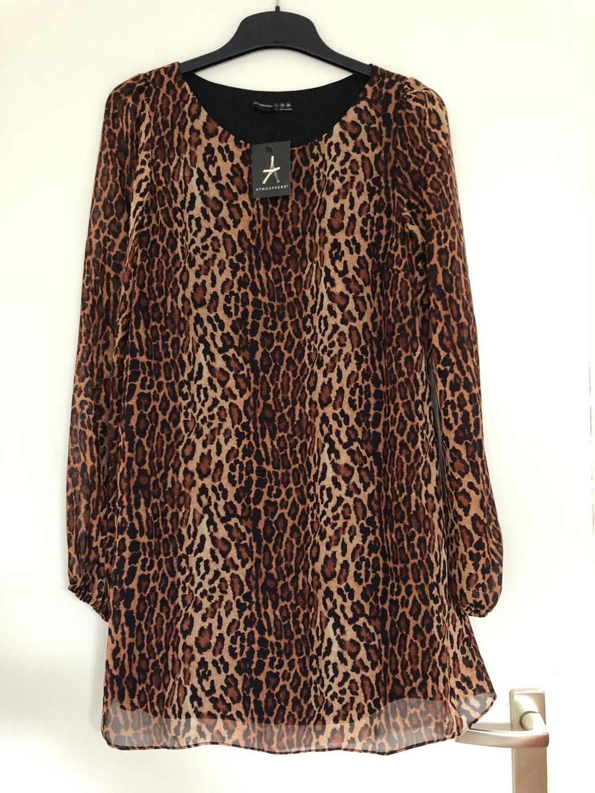 Nieuwe Atmosphere jurk met luipaardprint - Maat 38/40 (M), Ophalen of Verzenden, Nieuw, Maat 38/40 (M), Bruin