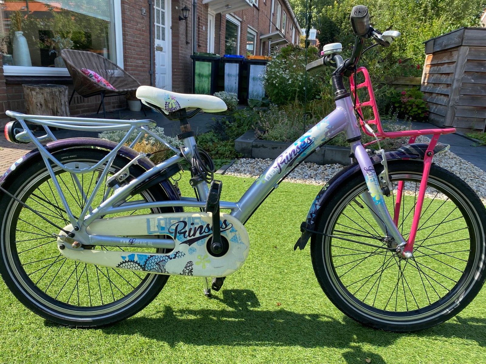 Loekie meisjesfiets 20 inch, Fietsen en Brommers, Ophalen, Terugtraprem, Gebruikt, Handrem